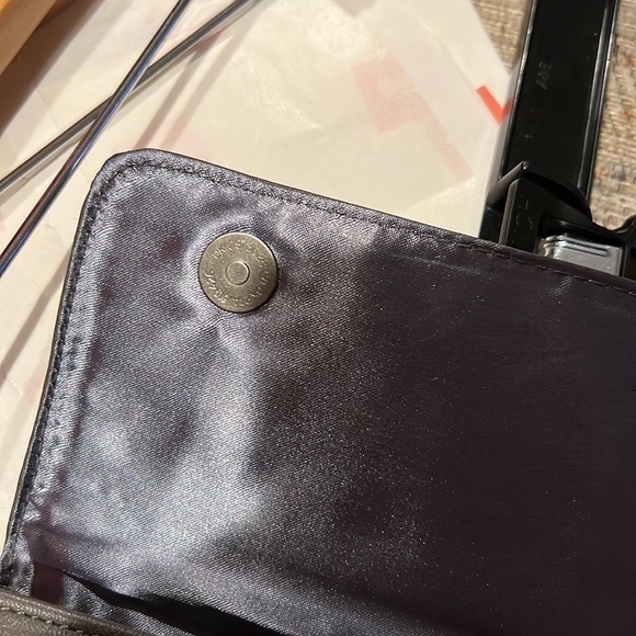 Gray Crossbody Bag with Studs and Chain Strap - Picture 8 of 8